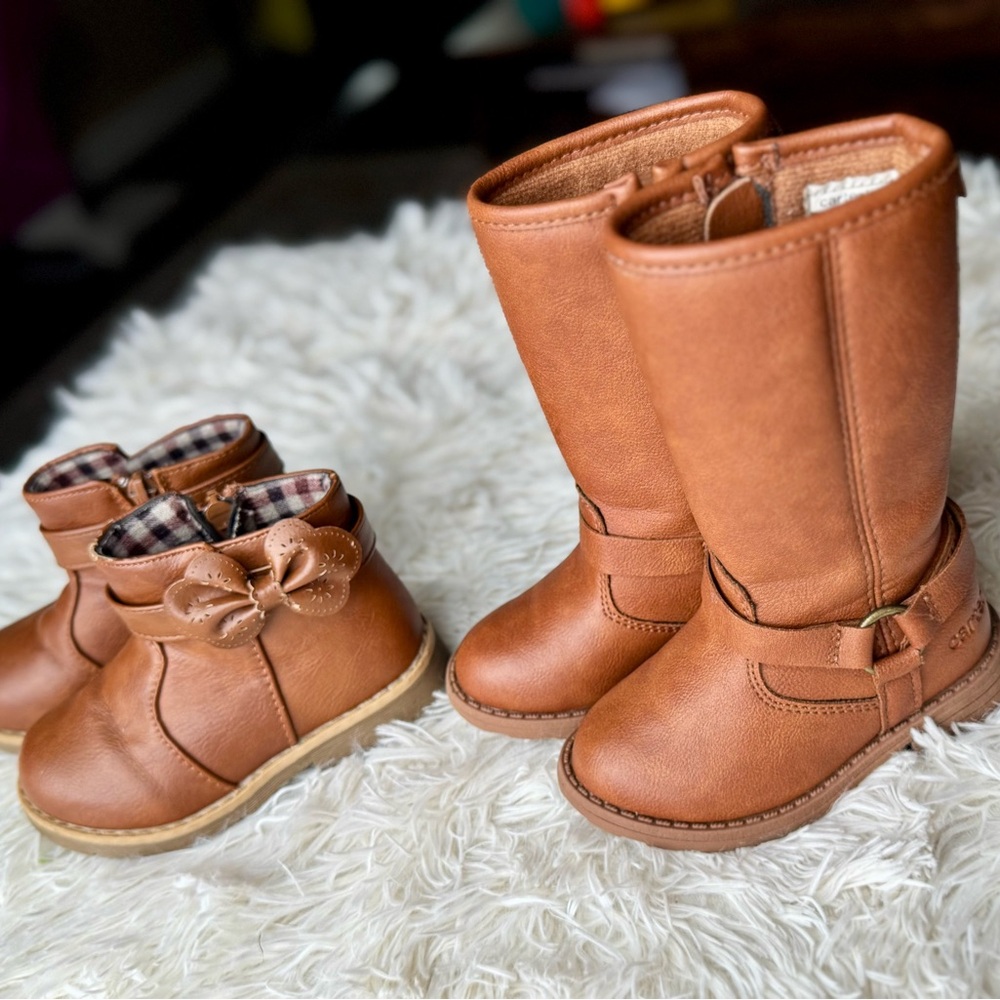 Toddler Brown Boots and Booties Set